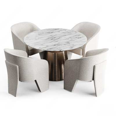 现代餐桌椅组合3D模型下载